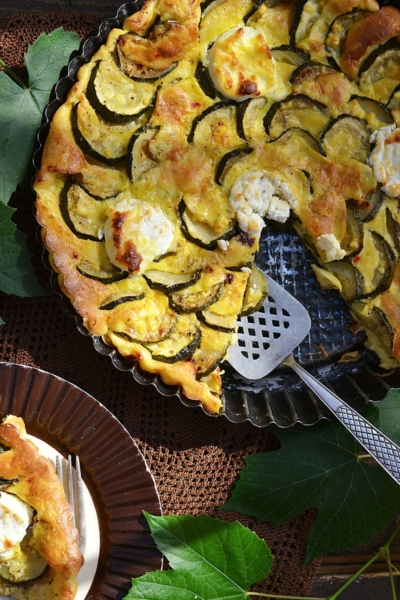 Zucchini and goat cheese tart recipe