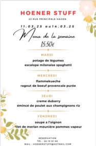 Menu du jour