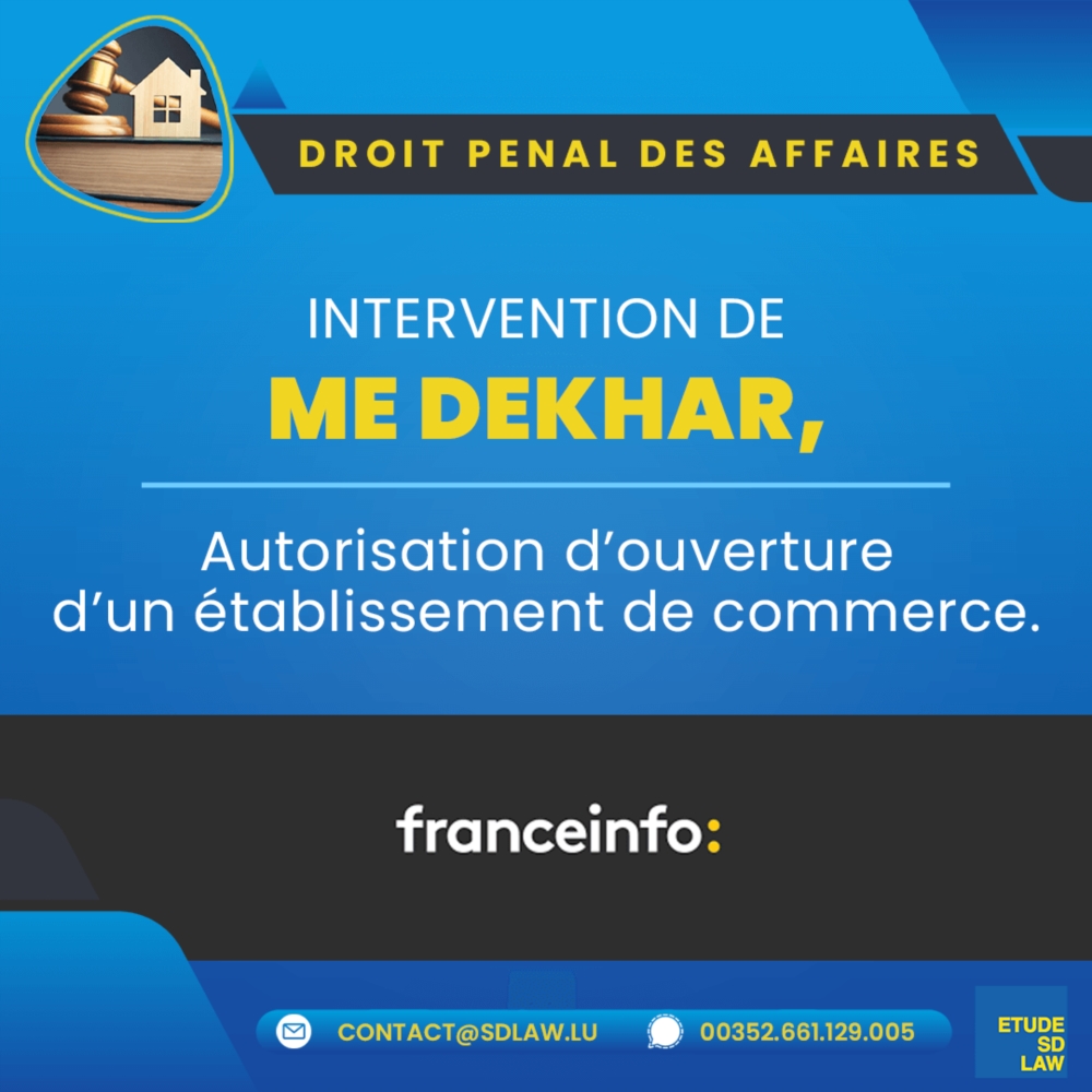 AUTORISATION D'OUVERTURE D'UN ETABLISSEMENT DE COMMERCE