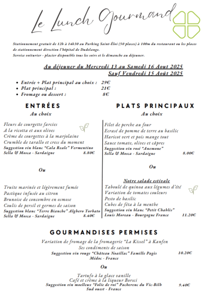 Lunch Gourmand