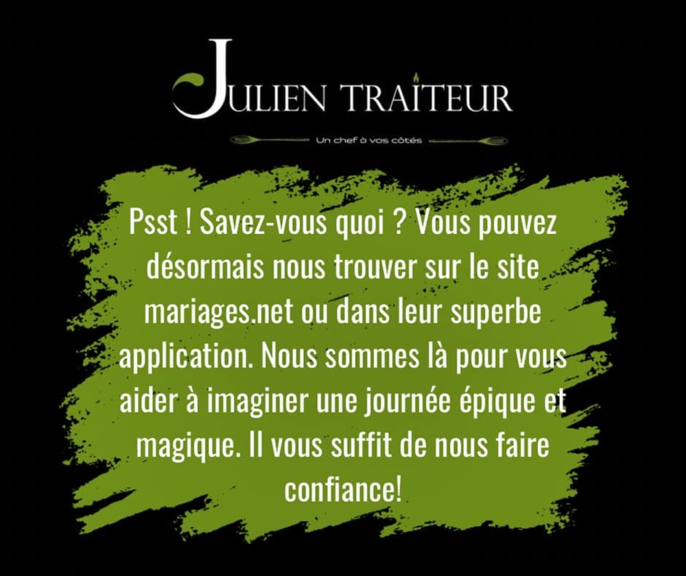 Julien traiteur, disponible sur mariage.net 