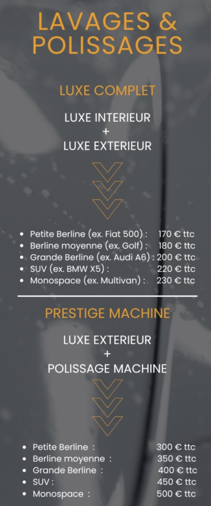 LAVAGES & POLISSAGES 1/2