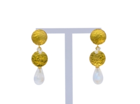 Boucles d’oreilles en or et pierres de lune