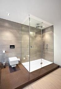Douche en verre trempé sur mesure