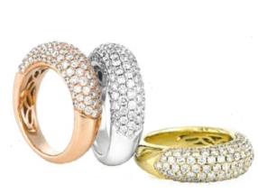 Bagues serties brillant