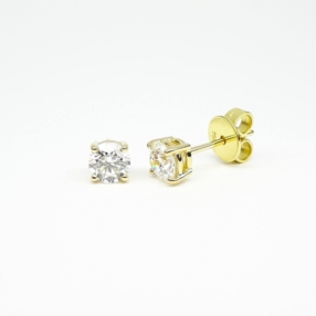 Boucles d'oreilles en or 18kt et brillants à 1,00ct total.