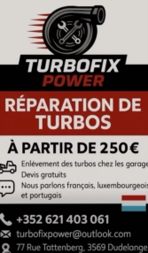 Réparation de turbos à partir de 250 €