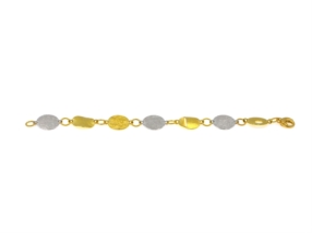 Bracelet or jaune et gris