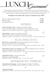 Lunch Gourmand
