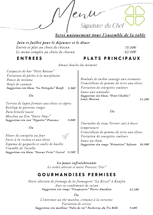 Menu Signature 1