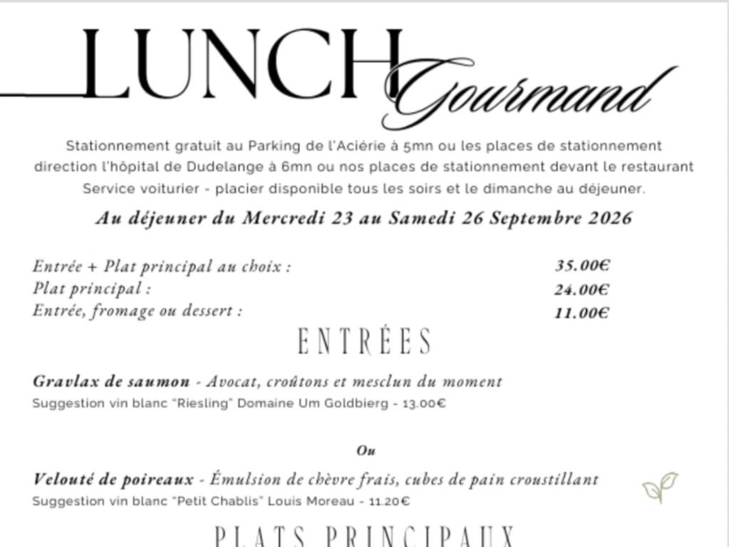 Lunch Gourmand