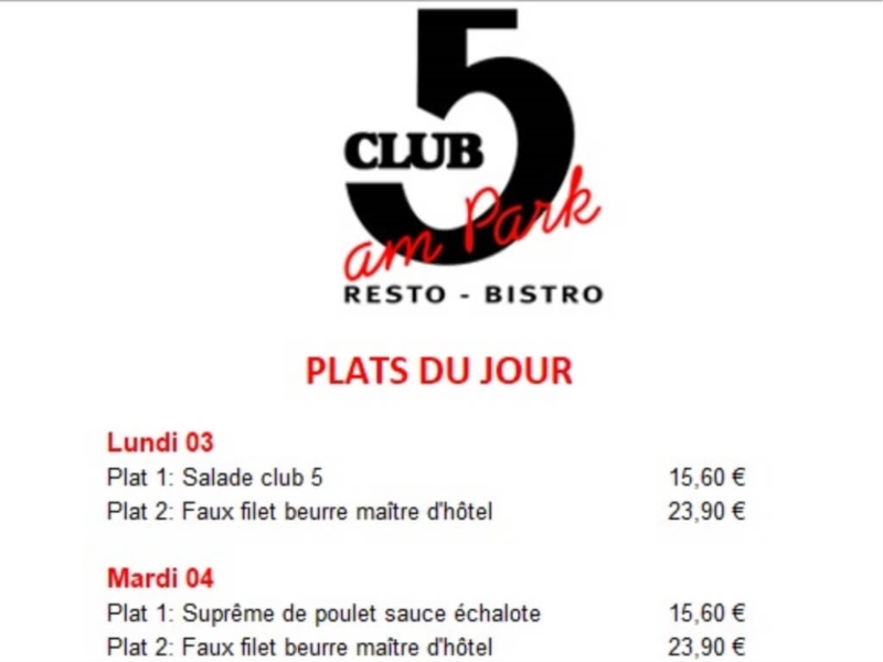 Plats du Jour