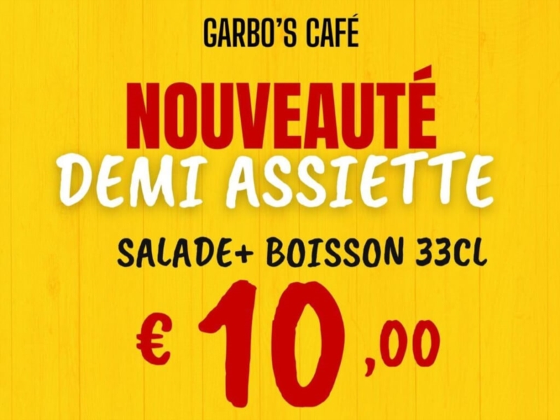 Menu demi assiette - 10€